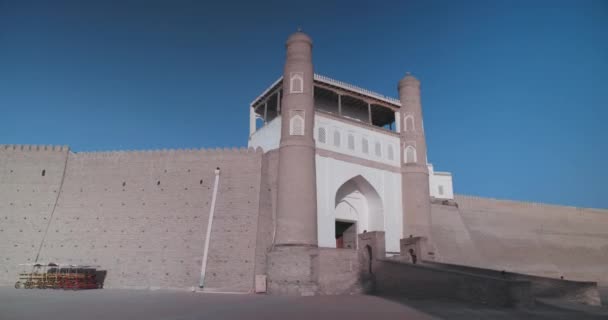 Porta Principale Della Cittadella Dell Arca Bukhara Uzbekistan — Video Stock