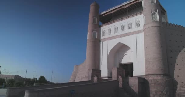 Головні Ворота Цитаделі Ковчега Бухарі Узбекистан — стокове відео