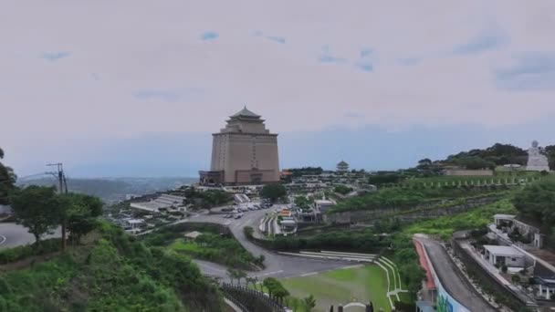 Begraafplaats Spirituele Ontwikkeling Centrum Taiwan Luchtfoto — Stockvideo