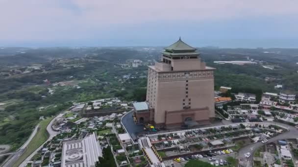 Cimetière Centre Développement Spirituel Taiwan Vue Aérienne — Video