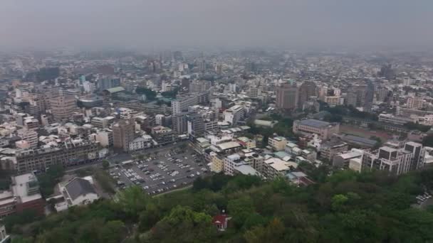 Changhua Şehri Panorama Tayvan Hava Manzarası — Stok video
