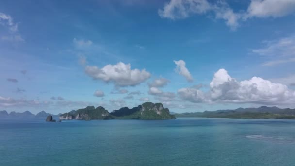 Panorama Van Wilde Tropische Eilanden Van Palawan Filippijnen Uitzicht Lucht — Stockvideo