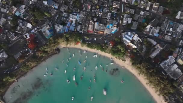 Top View Grand Baie Mauritius Légitekintés — Stock videók