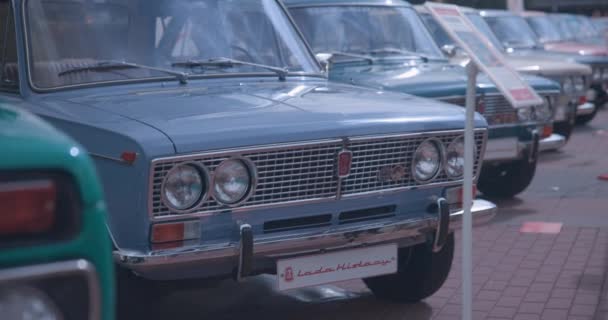 Výstava Aut Lada Retro Moskvě — Stock video