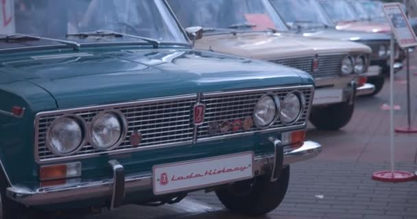 Exposição Carro Retro Lada Moscou — Vídeo de Stock