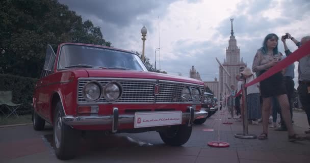 Lada Retro Car Exhibition Moscow — Stock Video