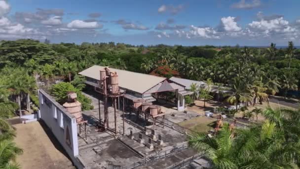 Plaats Moulin Bel Ombre Mauritius Uitzicht Lucht — Stockvideo