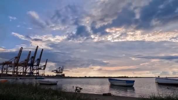 Timelapse Nella Capitale Mauriziana Porto Louis Tempo Nuvoloso — Video Stock