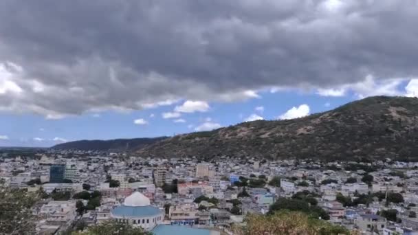 Timelapse Στην Πρωτεύουσα Του Μαυρίκιου Port Louis Συννεφιά Καιρός — Αρχείο Βίντεο