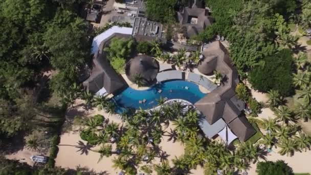 Vue Aérienne Haut Resort Avec Une Piscine Luxe Maurice Vue — Video