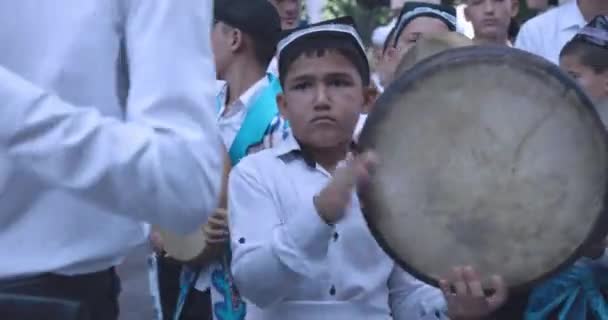 Grupos Musicais Nacionais Com Instrumentos Bukhara Tradições Ásia Central Uzbequistão — Vídeo de Stock