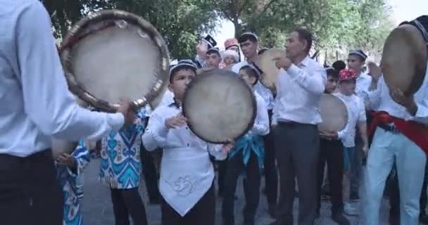 Narodowe Grupy Muzyczne Instrumentami Bucharze Tradycje Azji Środkowej Uzbekistan — Wideo stockowe