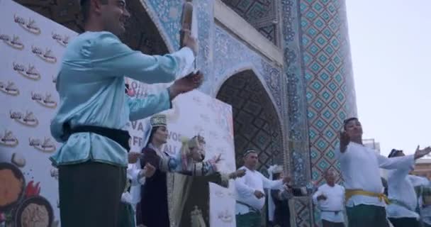 Grupos Musicales Nacionales Con Instrumentos Bujará Tradiciones Asia Central Uzbekistán — Vídeo de stock
