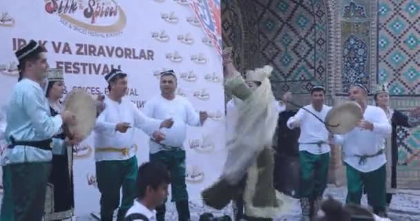 Nationale Muziekgroepen Met Instrumenten Bukhara Tradities Van Centraal Azië Oezbekistan — Stockvideo