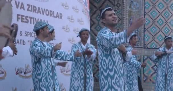 National Musical Groups Instruments Bukhara Traditions Central Asia Uzbekistan — Stock Video