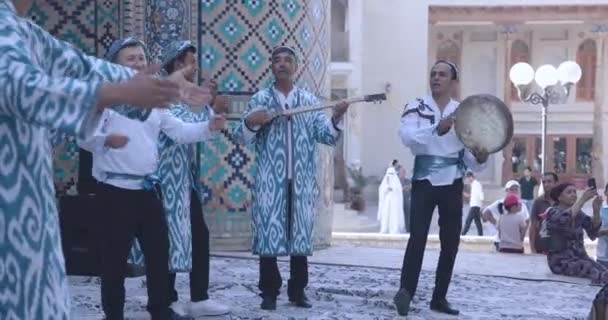 Grupos Musicales Nacionales Con Instrumentos Bujará Tradiciones Asia Central Uzbekistán — Vídeos de Stock