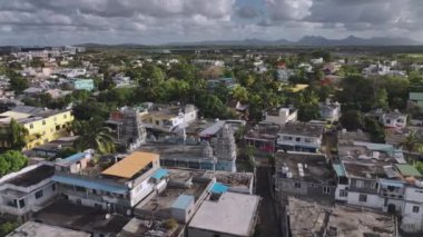 Mauritius 'taki Büyük Baie' deki Hindu Tapınağı, Hava Görüntüsü