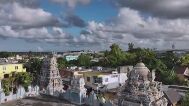Mauritius 'taki Büyük Baie' deki Hindu Tapınağı, Hava Görüntüsü