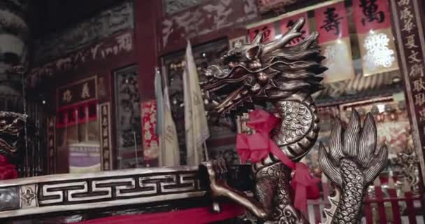 Tigela Dragão Sagrado Templo Taiwan — Vídeo de Stock