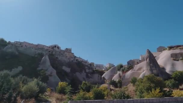 Valley Road Goreme National Park Cappadocia Pohled Auta — Stock video