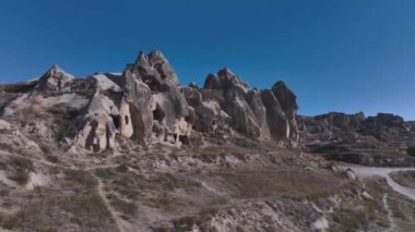 Türkiye 'nin Kapadokya Vadisi' nde Sıradışı Kayalık Mağaralar, Hava Görüntüsü