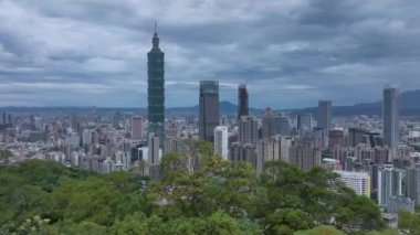 Tayvan, Taipei Panorama, Hava Görüntüsü Kartpostal Görünümü