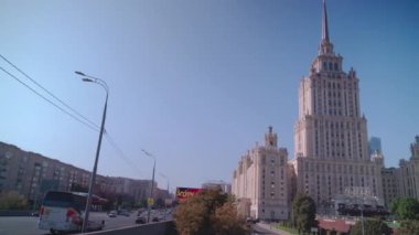 Moskova 'nın Merkezindeki Eski Stalinist Yüksek Binası, Rusya