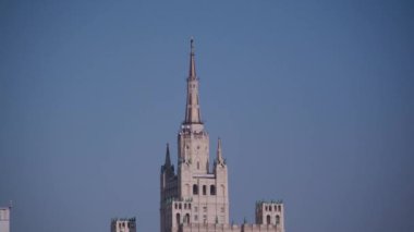 Moskova 'nın Merkezindeki Eski Stalinist Yüksek Binası, Rusya