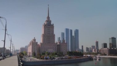 Moskova 'nın Merkezindeki Eski Stalinist Yüksek Binası, Rusya