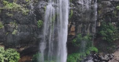 Ağır çekim uçuş Tamarind Şelaleleri, Mauritius, Hava Görüntüsü