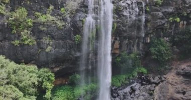 Ağır çekim uçuş Tamarind Şelaleleri, Mauritius, Hava Görüntüsü