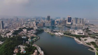 Macau 'nun Büyük Binaları' nın Panoraması, Havadan Bakış