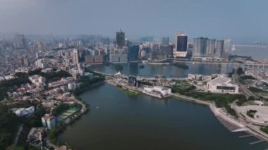 Macau 'nun Büyük Binaları' nın Panoraması, Havadan Bakış