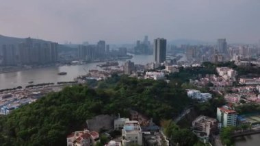 Macau 'nun Büyük Binaları' nın Panoraması, Havadan Bakış