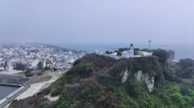 Kaohsiung tepesindeki deniz feneri, hava manzarası, Tayvan