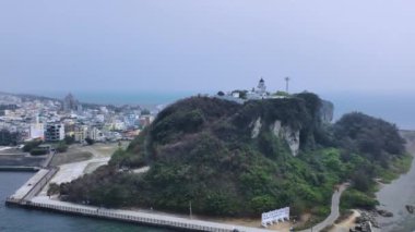 Kaohsiung tepesindeki deniz feneri, hava manzarası, Tayvan