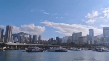 Büyük şehrin mimarisi, Hong Kong 'un görkemli panoramasının zamanı.