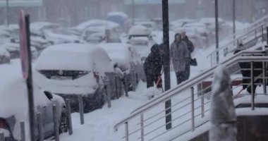 Kamu Hizmetleri Kar Sokaklarını Temizleyin, Kış Şehri