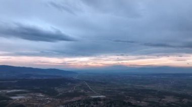 Sırbistan 'daki Balkan Dağlarının Hava Panoraması