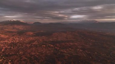 Sırbistan 'daki Balkan Dağlarının Hava Panoraması