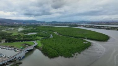 Taipei, Tayvan 'ın Banliyölerinde Yeşil Doğa, Hava Manzarası
