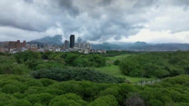 Taipei, Tayvan 'ın Banliyölerinde Yeşil Doğa, Hava Manzarası