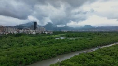 Taipei, Tayvan 'ın Banliyölerinde Yeşil Doğa, Hava Manzarası