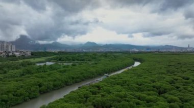 Taipei, Tayvan 'ın Banliyölerinde Yeşil Doğa, Hava Manzarası