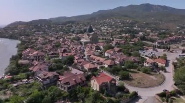 Gürcistan 'da Mtskheta' nın Çatıları Üzerinde Uçmak, Hava Görüntüsü