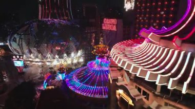 Makao 'daki Parlak Kumarhane Tabelaları, Gece Havası Görünümü