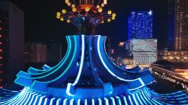 Makao 'daki Parlak Kumarhane Tabelaları, Gece Havası Görünümü