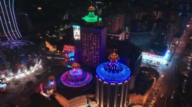 Makao 'daki Parlak Kumarhane Tabelaları, Gece Havası Görünümü