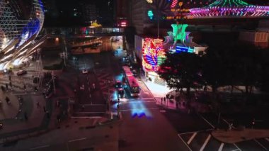 Makao 'daki Parlak Kumarhane Tabelaları, Gece Havası Görünümü