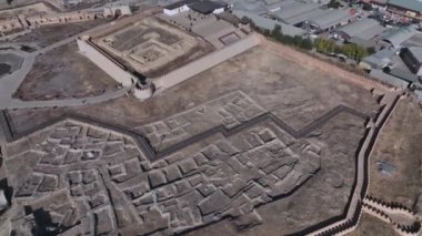 Shymkent 'in Eski Yerleşim Yeri, Kazakistan Hava Görünümü